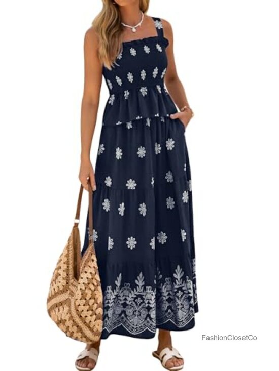 Other - Boho Floral 2-Piece Skirt Set with Pockets